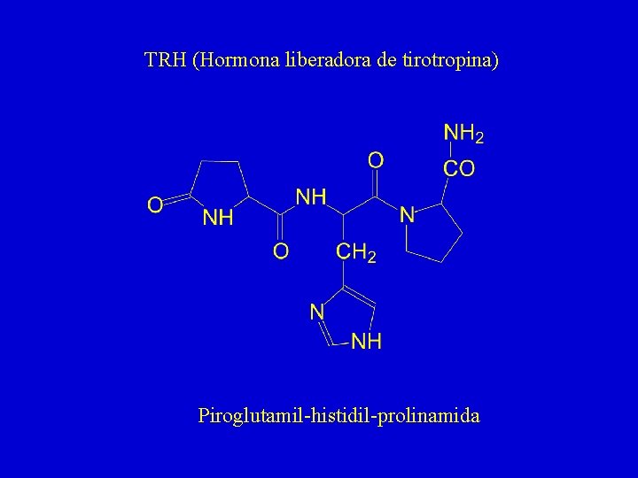 TRH (Hormona liberadora de tirotropina) Piroglutamil-histidil-prolinamida 
