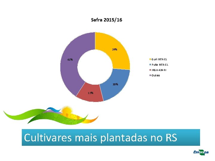 Safra 2015/16 26% Guri INTA CL 41% Puita INTA CL IRGA 424 RI Outras