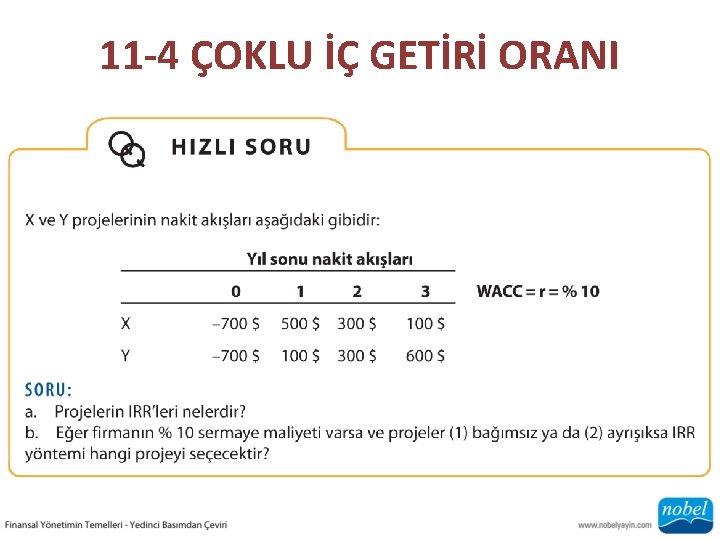 11 -4 ÇOKLU İÇ GETİRİ ORANI 