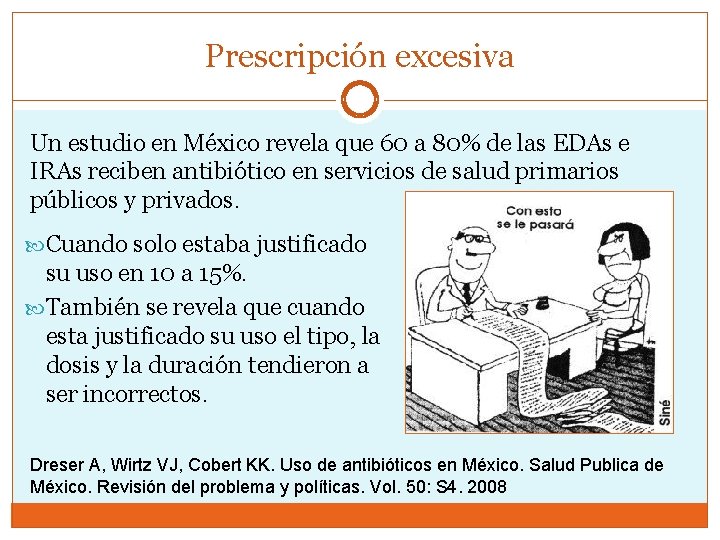 Prescripción excesiva Un estudio en México revela que 60 a 80% de las EDAs