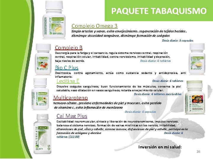 PAQUETE TABAQUISMO Complejo Omega 3 limpia arterias y venas, evita envejecimiento, regeneración de tejidos