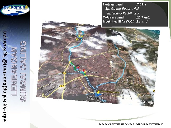 Panjang sungai : 7. 0 km Sg. Galing Besar : 4. 3 Sg. Galing