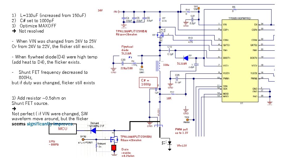 24 V 1) 2) 3) L=330 u. F (increased from 150 u. F) C#
