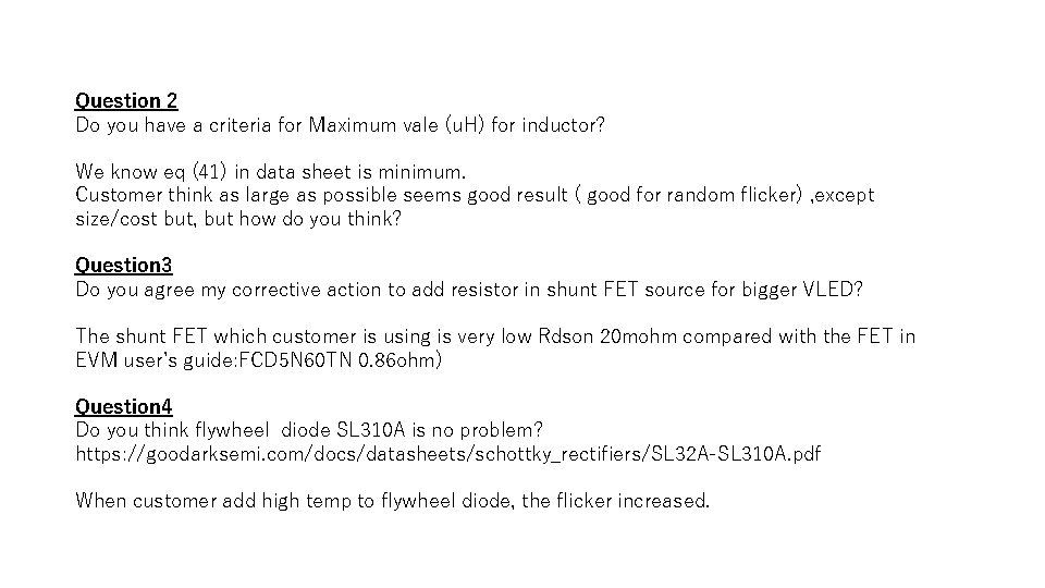 Question 2 Do you have a criteria for Maximum vale (u. H) for inductor?