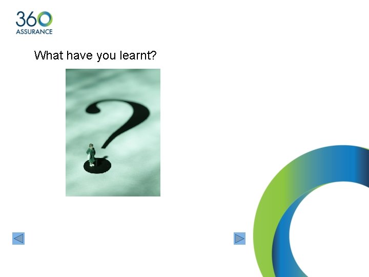 What have you learnt? 