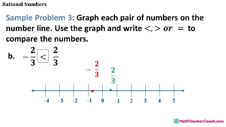 Rational Numbers • b. -4 -3 -2 -1 0 1 2 3 4 5