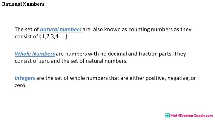 Rational Numbers • 