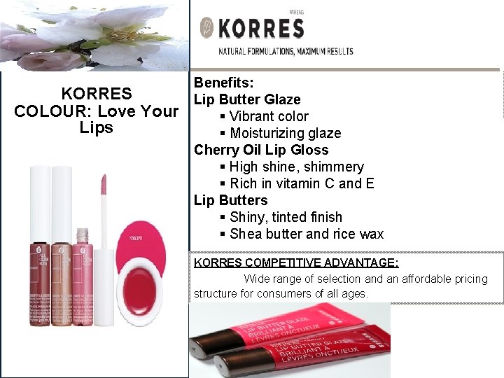 KORRES COLOUR: Love Your Lips Benefits: Lip Butter Glaze § Vibrant color § Moisturizing