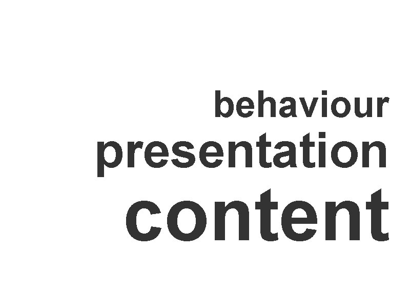 behaviour presentation content 