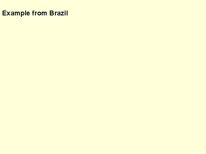 Example from Brazil 