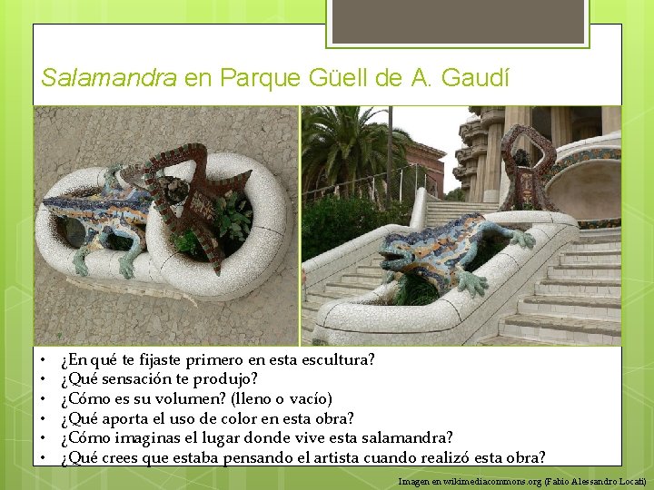 Salamandra en Parque Güell de A. Gaudí • • • ¿En qué te fijaste