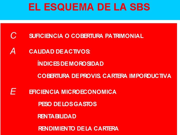 EL ESQUEMA DE LA SBS 