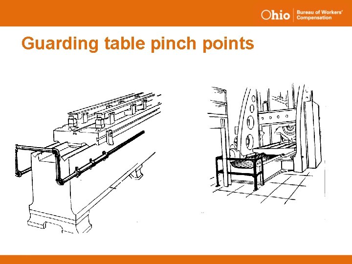 Guarding table pinch points 