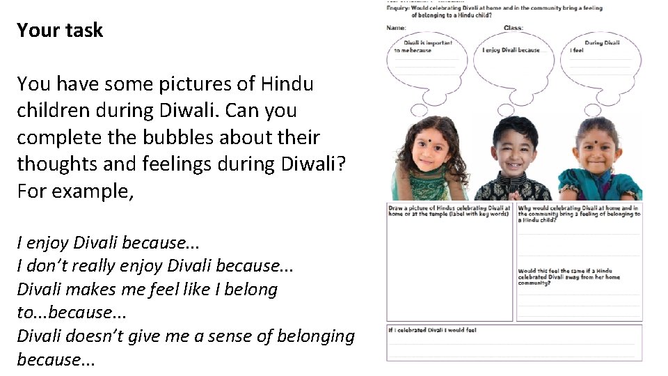 Your task You have some pictures of Hindu children during Diwali. Can you complete