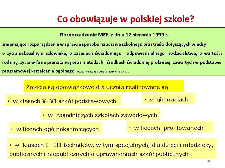 Co obowiązuje w polskiej szkole? Rozporządzenie MEN z dnia 12 sierpnia 1999 r. zmieniające