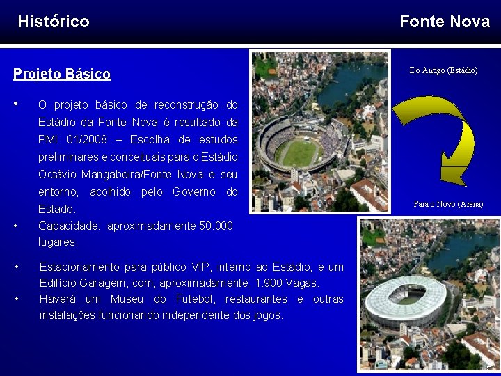 Histórico Projeto Básico • Fonte Nova Do Antigo (Estádio) O projeto básico de reconstrução