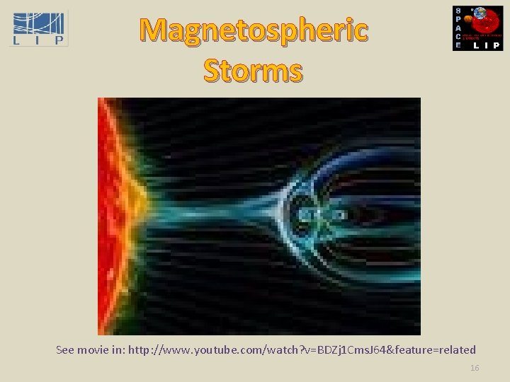 Magnetospheric Storms See movie in: http: //www. youtube. com/watch? v=BDZj 1 Cms. J 64&feature=related