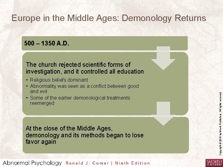 Europe in the Middle Ages: Demonology Returns 500 – 1350 A. D. • Religious