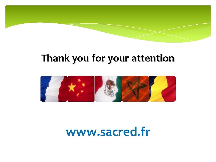 Thank you for your attention www. sacred. fr 