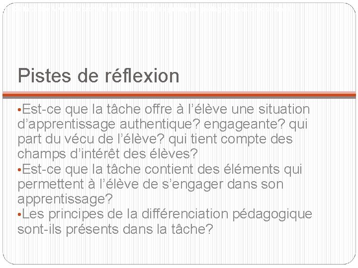 3. De la tâche A vers la tâche B en respectant les pratiques pédagogiques