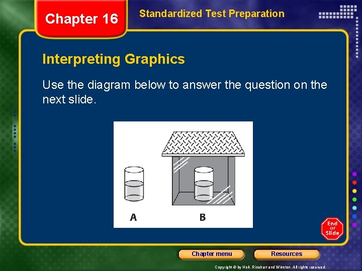 Chapter 16 Standardized Test Preparation Interpreting Graphics Use the diagram below to answer the