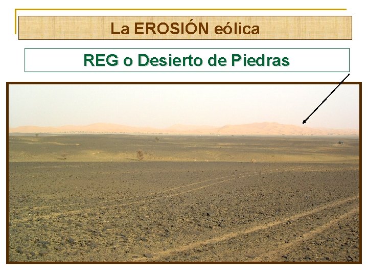 La EROSIÓN eólica REG o Desierto de Piedras 