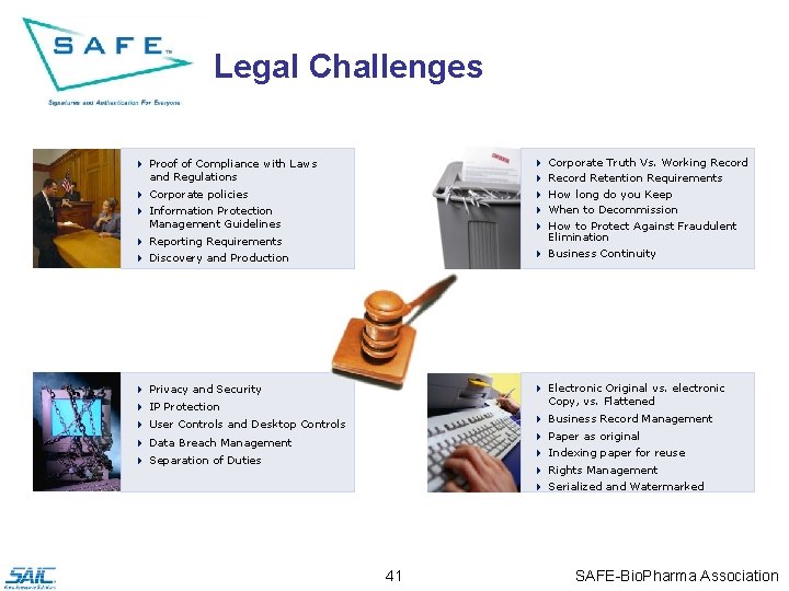 Legal Challenges 4 Proof of Compliance with Laws and Regulations 4 Corporate policies 4