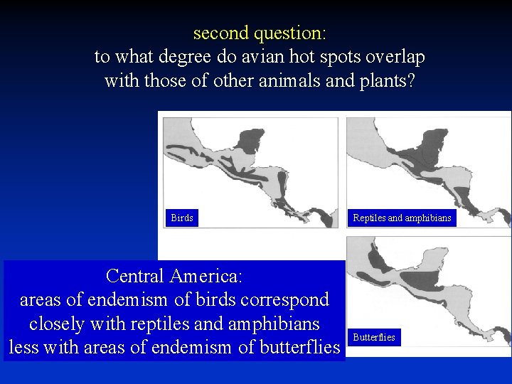 second question: to what degree do avian hot spots overlap with those of other second question: to what degree do avian hot spots overlap with those of other