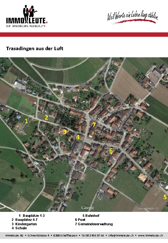 Trasadingen aus der Luft 1 2 3 7 4 6 5 www. google. ch