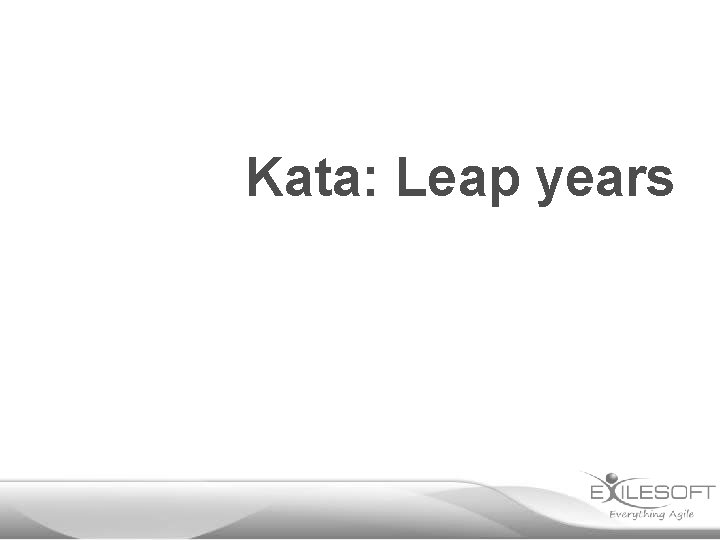 Kata: Leap years 