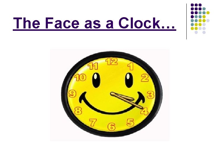 The Face as a Clock… 