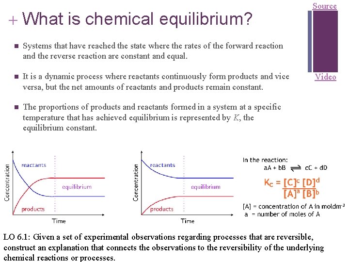 + What is chemical equilibrium? n Systems that have reached the state where the