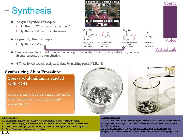 Source + Synthesis n Inorganic Synthesis Examples: n Synthesis of Coordination Compound n Synthesis