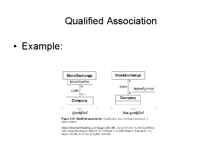 Qualified Association • Example: 