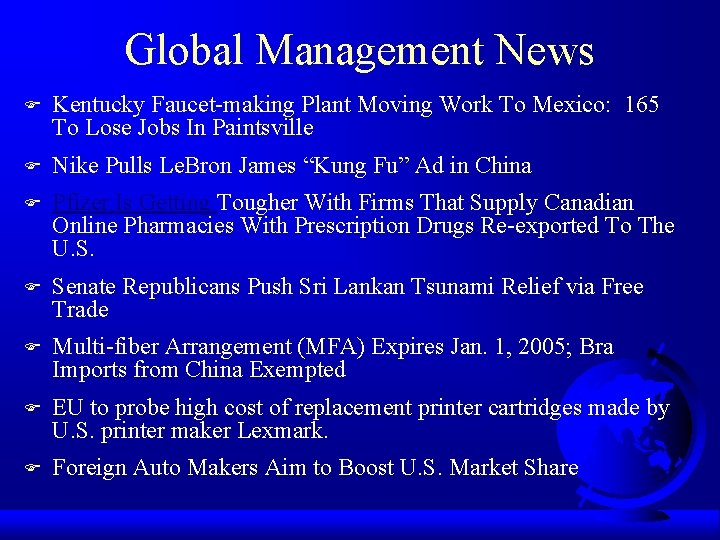 Global Management News F Kentucky Faucet-making Plant Moving Work To Mexico: 165 To Lose
