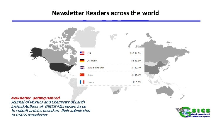 Newsletter Readers across the world Newsletter getting noticed Journal of Physics and Chemistry of