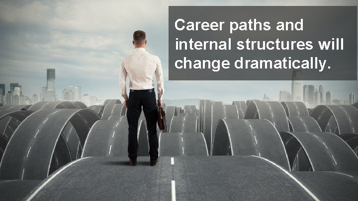 Career paths and internal structures will change dramatically. 