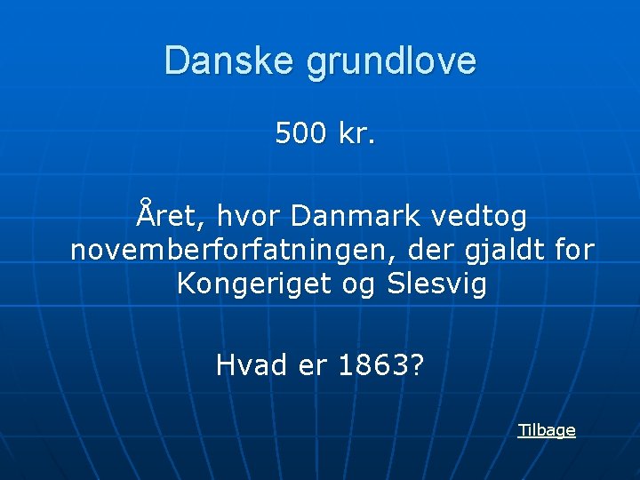 Danske grundlove 500 kr. Året, hvor Danmark vedtog novemberforfatningen, der gjaldt for Kongeriget og