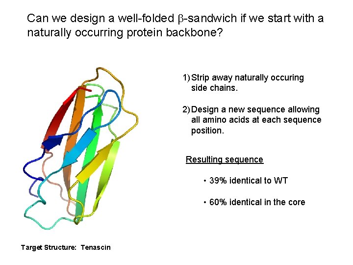 Can we design a well-folded b-sandwich if we start with a naturally occurring protein