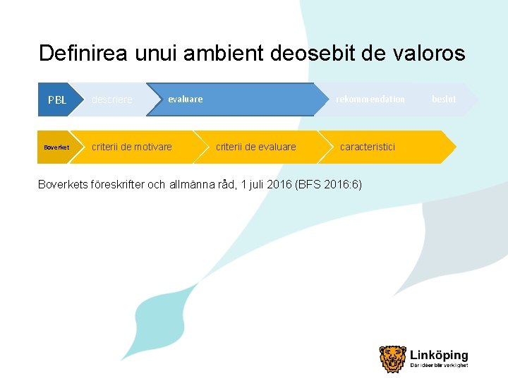 Definirea unui ambient deosebit de valoros PBL Boverket descriere evaluare criterii de motivare rekommendation