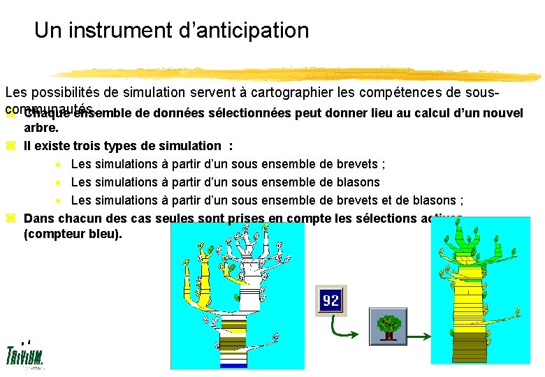 Un instrument d’anticipation Les possibilités de simulation servent à cartographier les compétences de souscommunautés.