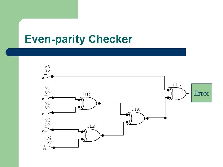 Even-parity Checker Error 