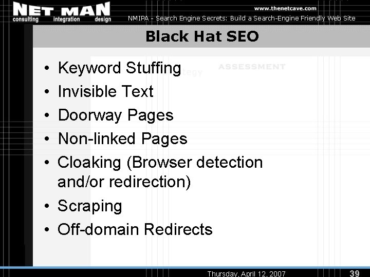 NMIPA - Search Engine Secrets: Build a Search-Engine Friendly Web Site Black Hat SEO