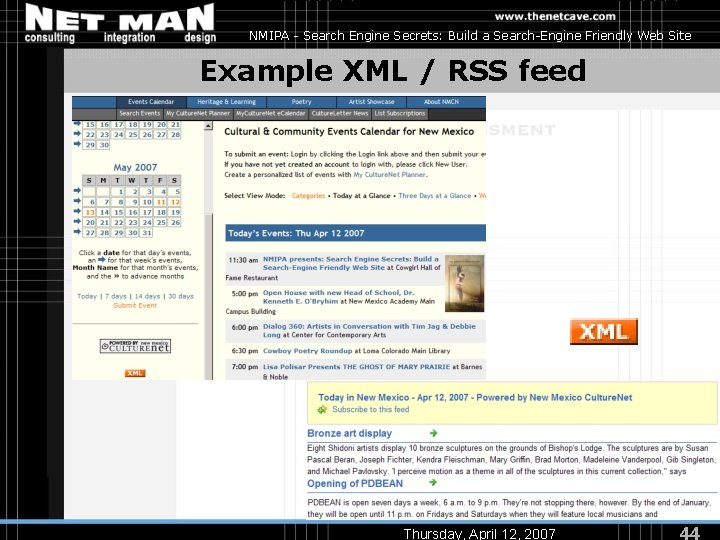 NMIPA - Search Engine Secrets: Build a Search-Engine Friendly Web Site Example XML /