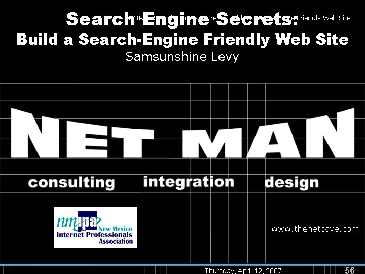 Search Engine Secrets: NMIPA - Search Engine Secrets: Build a Search-Engine Friendly Web Site