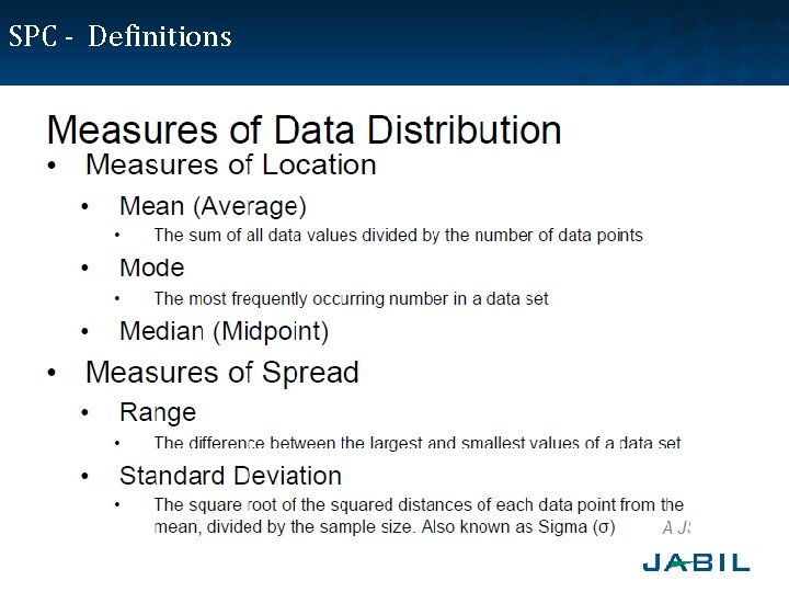 SPC - Definitions 