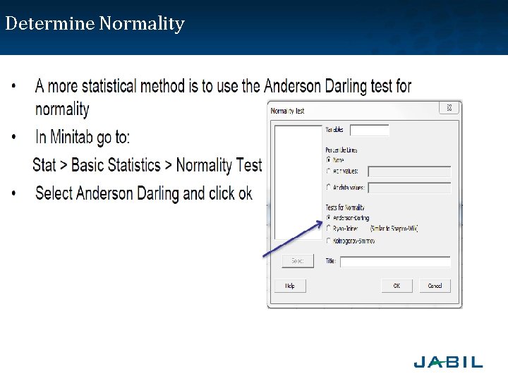 Determine Normality 