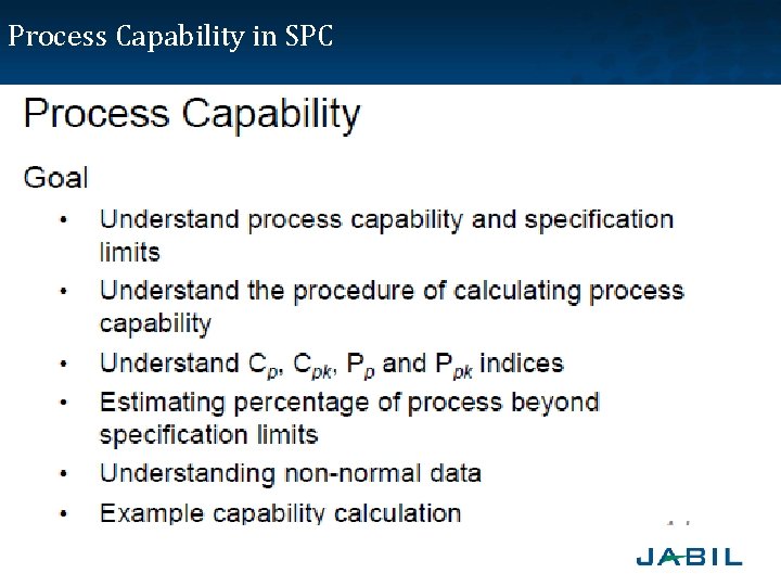 Process Capability in SPC 