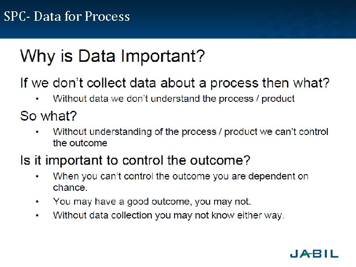 SPC- Data for Process 