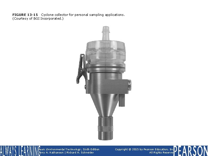 FIGURE 13 -15 Cyclone collector for personal sampling applications. (Courtesy of BGI Incorporated. )